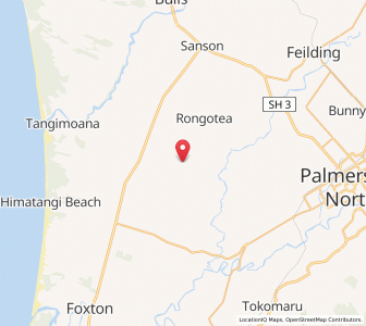 Map of Glen Oroua, Manawatu-Wanganui