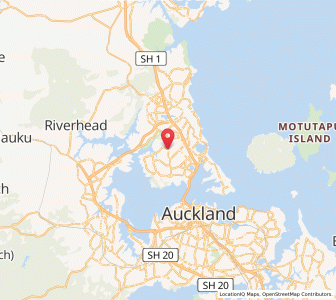 Map of Glenfield, Auckland