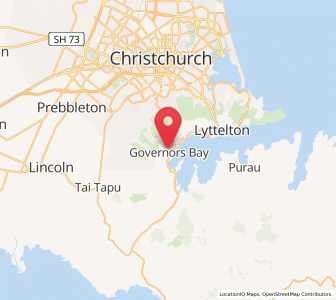 Map of Governors Bay, Canterbury