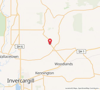 Map of Grove Bush, Southland
