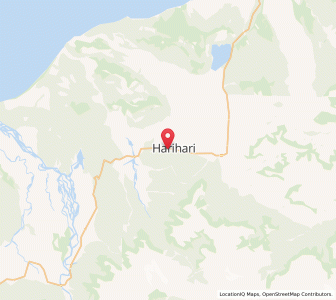 Map of Harihari, West Coast