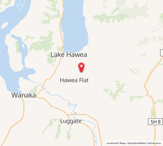 Map of Hawea Flat, Otago