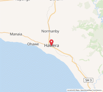 Map of Hawera, Taranaki