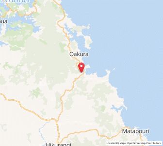 Map of Helena Bay, Northland