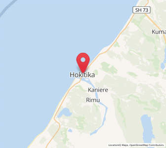 Map of Hokitika, West Coast