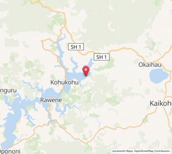 Map of Horeke, Northland