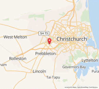 Map of Hornby, Canterbury