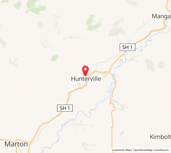 Map of Hunterville, Manawatu-Wanganui