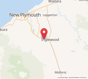 Map of Inglewood, Taranaki