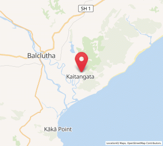 Map of Kaitangata, Otago