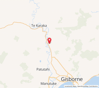 Map of Kaitaratahi, Gisborne