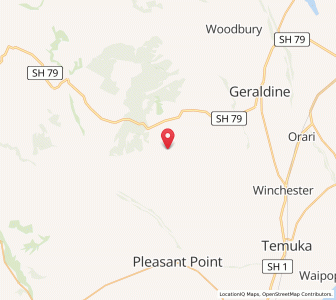 Map of Kakahu Bush, Canterbury