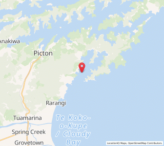 Map of Kakapo Bay, Marlborough