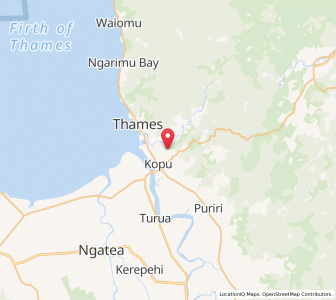 Map of Kauaeranga, Waikato