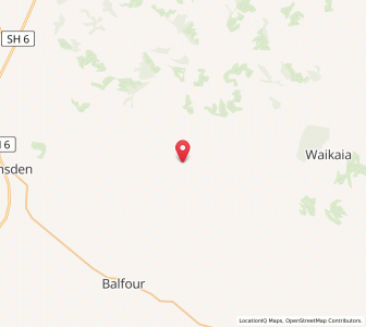 Map of Kauhoe, Southland