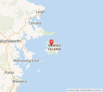 Map of Kawau Island, Auckland