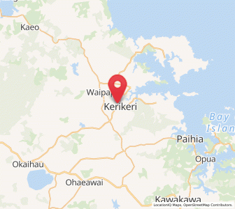 Map of Kerikeri, Northland