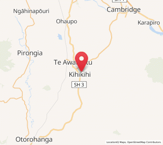 Map of Kihikihi, Waikato