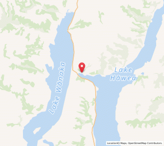 Map of Lake Hawea, Otago