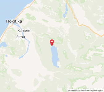 Map of Lake Kaniere, West Coast