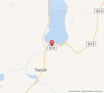 Map of Lake Pukaki, Canterbury