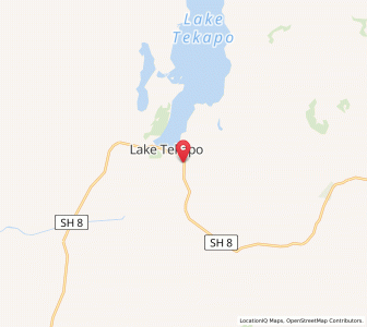 Map of Lake Tekapo, Canterbury