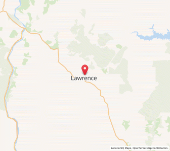 Map of Lawrence, Otago