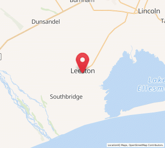 Map of Leeston, Canterbury