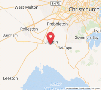 Map of Lincoln, Canterbury