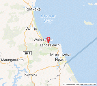 Map of Longs Beach, Northland