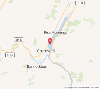 Map of Lowburn Ferry, Otago