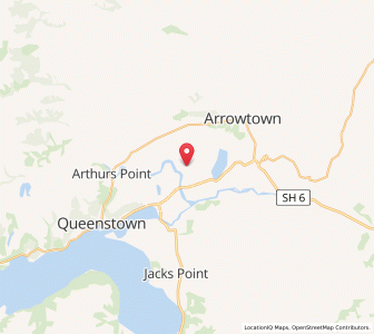 Map of Lower Shotover, Otago