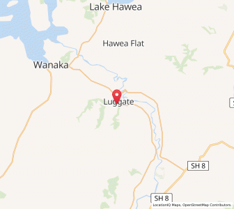 Map of Luggate, Otago