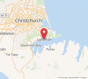 Map of Lyttelton, Canterbury