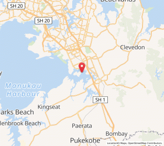 Map of Mahia Park, Auckland