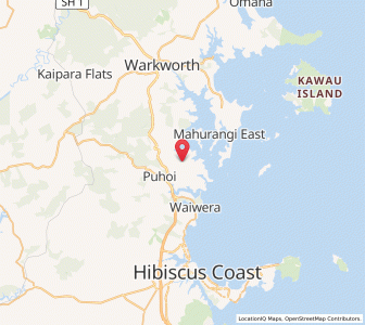 Map of Mahurangi West, Auckland