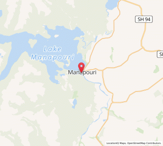 Map of Manapouri, Southland