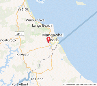 Map of Mangawhai, Northland