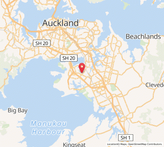 Map of Mangere East, Auckland