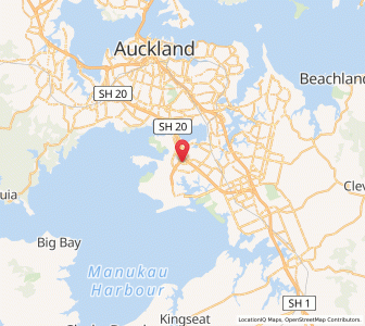 Map of Mangere, Auckland