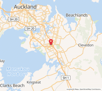 Map of Manukau City, Auckland
