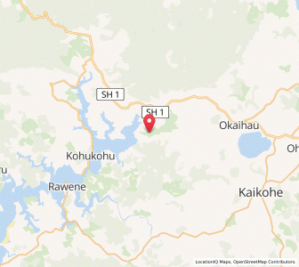 Map of Maraeroa, Northland