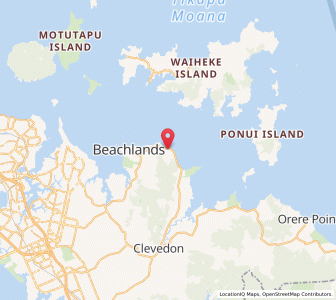 Map of Maraetai, Auckland