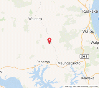 Map of Mareretu, Northland