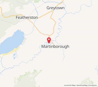 Map of Martinborough, Wellington