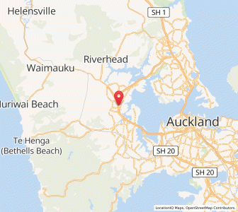 Map of Massey East, Auckland