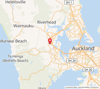 Map of Massey, Auckland