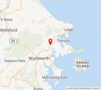 Map of Matakana, Auckland