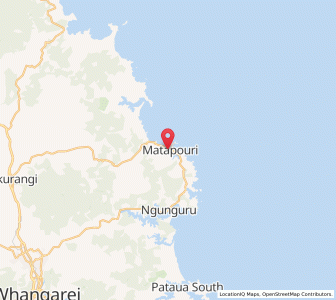 Map of Matapouri, Northland