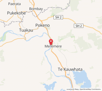 Map of Meremere, Auckland